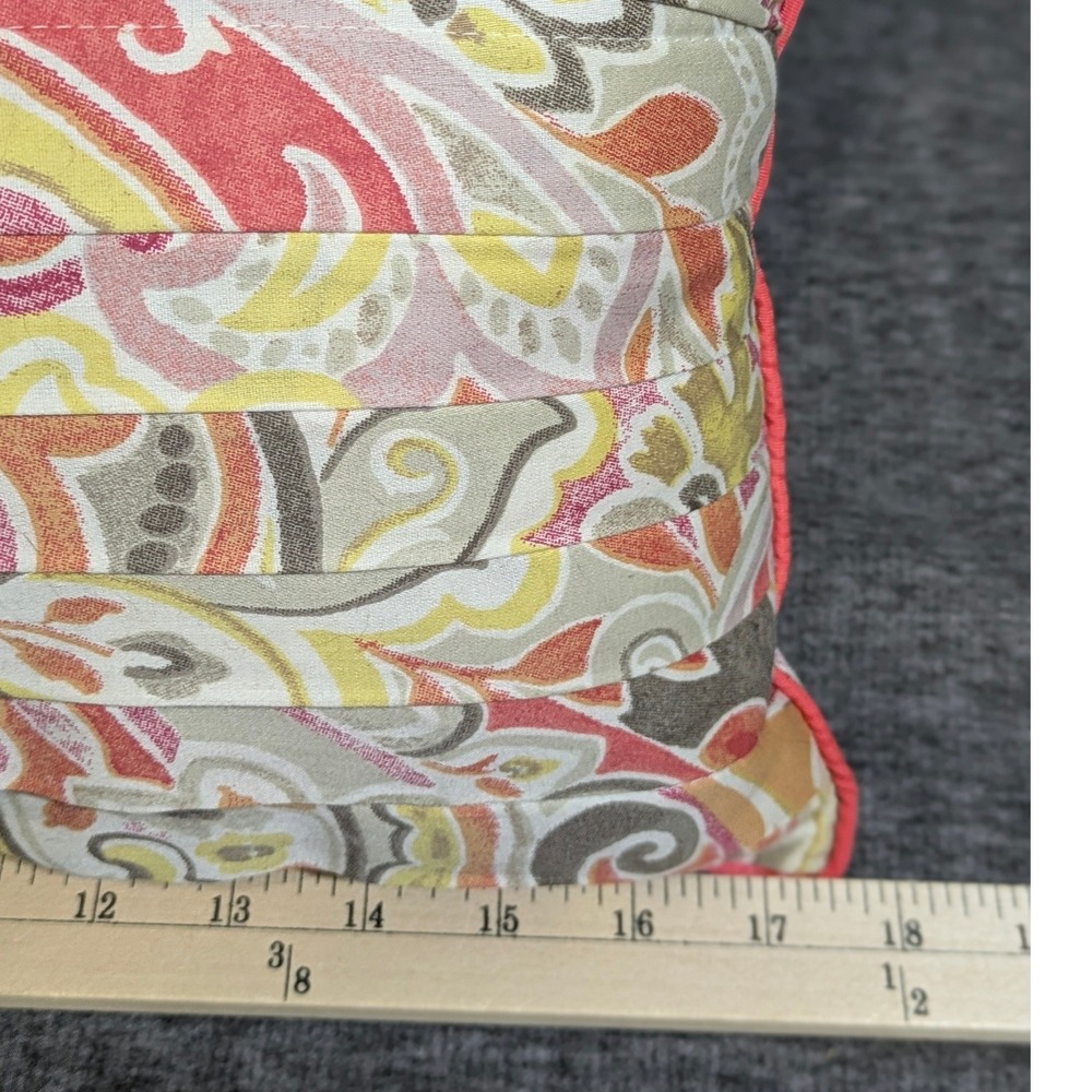 Raymond Waites Accent Throw Pillows Pink Multicolor Paisley - Set of 2 - Picture 9 of 12
